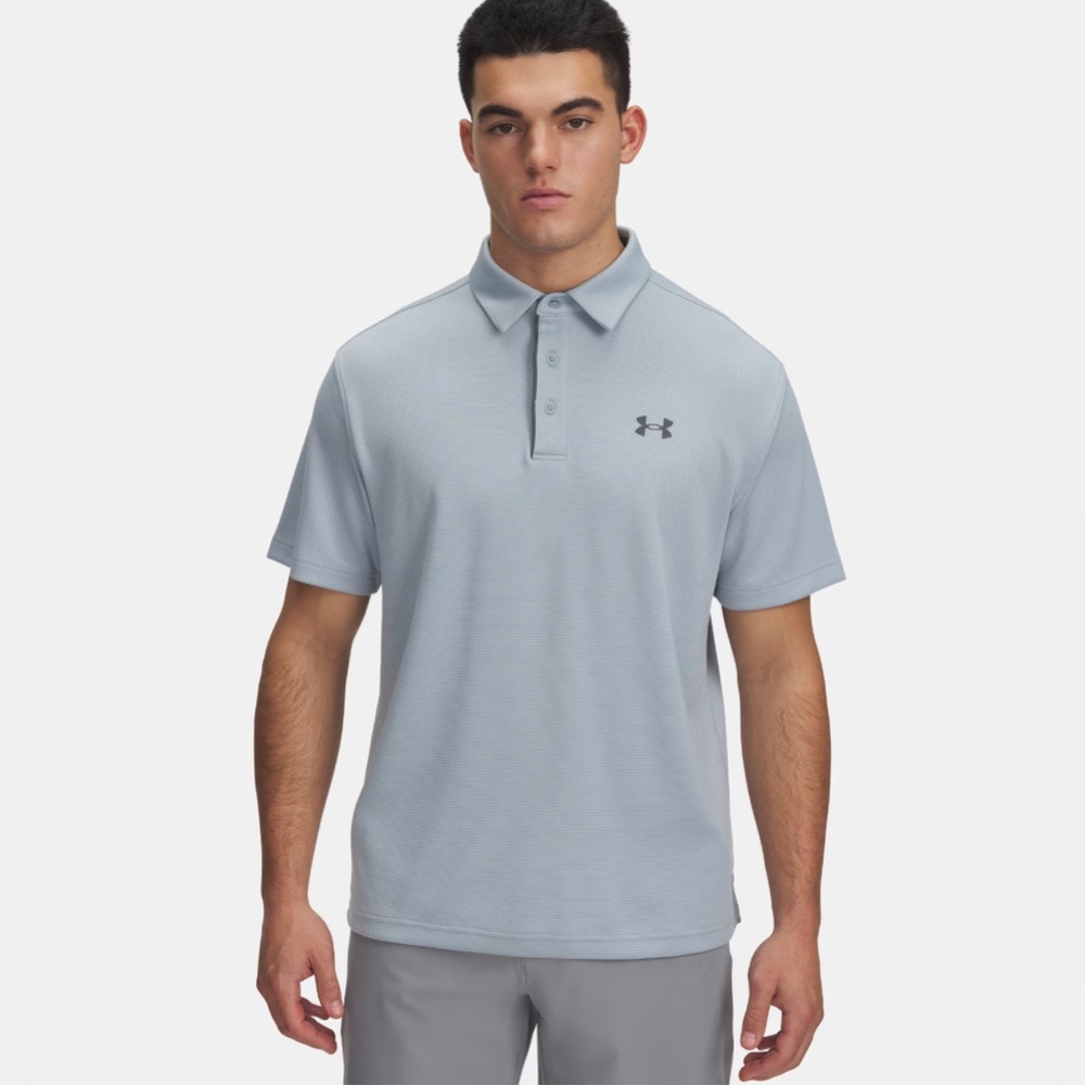 🛍️Like New Under ArmourSmall Men's Light Gray Polo Shirt